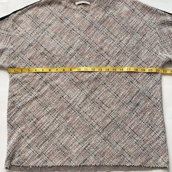 Zara Trafaluc long sleeved multicolored tweed top. Women’s size S - Picture 4 of 9